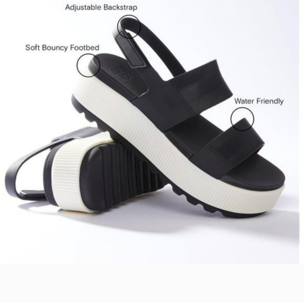 REEF Platform Sandals Womens Waterproof EVA Foam Arch Support Beach Slides​